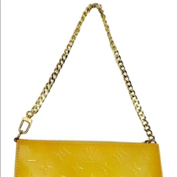 Louis Vuitton Vernis Yellow Monogram Pochette - Picture 2 of 3